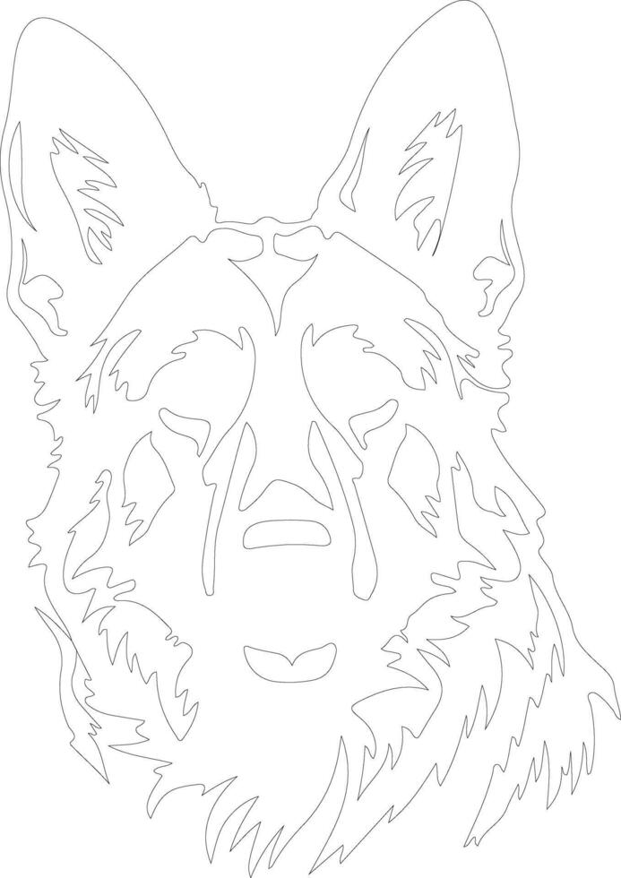 German shepherd    outline silhouette vector