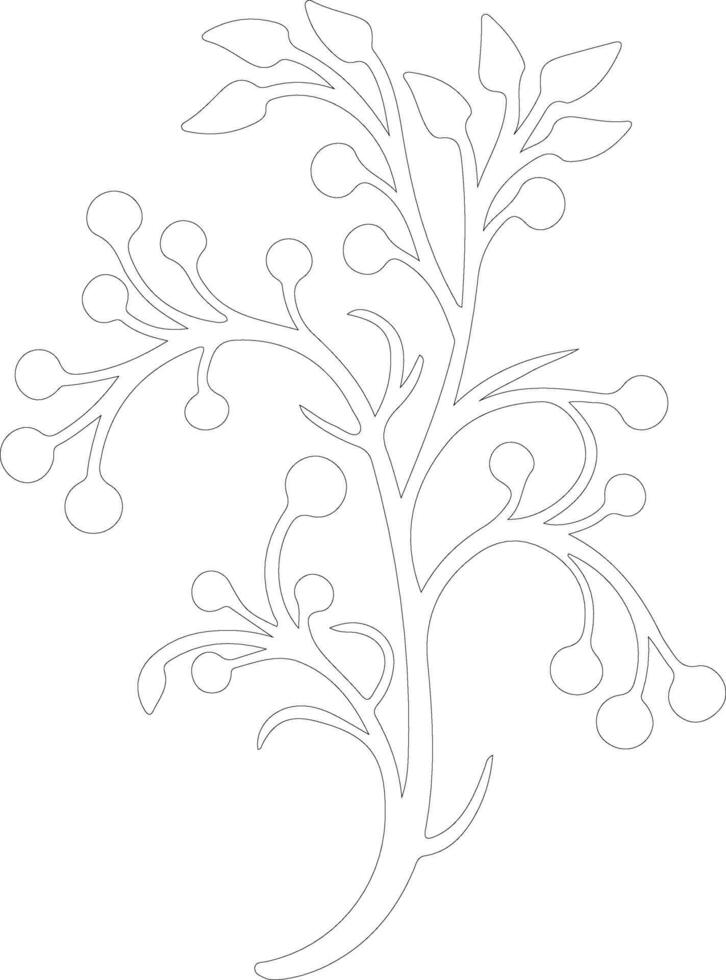 Mistletoe outline silhouette vector