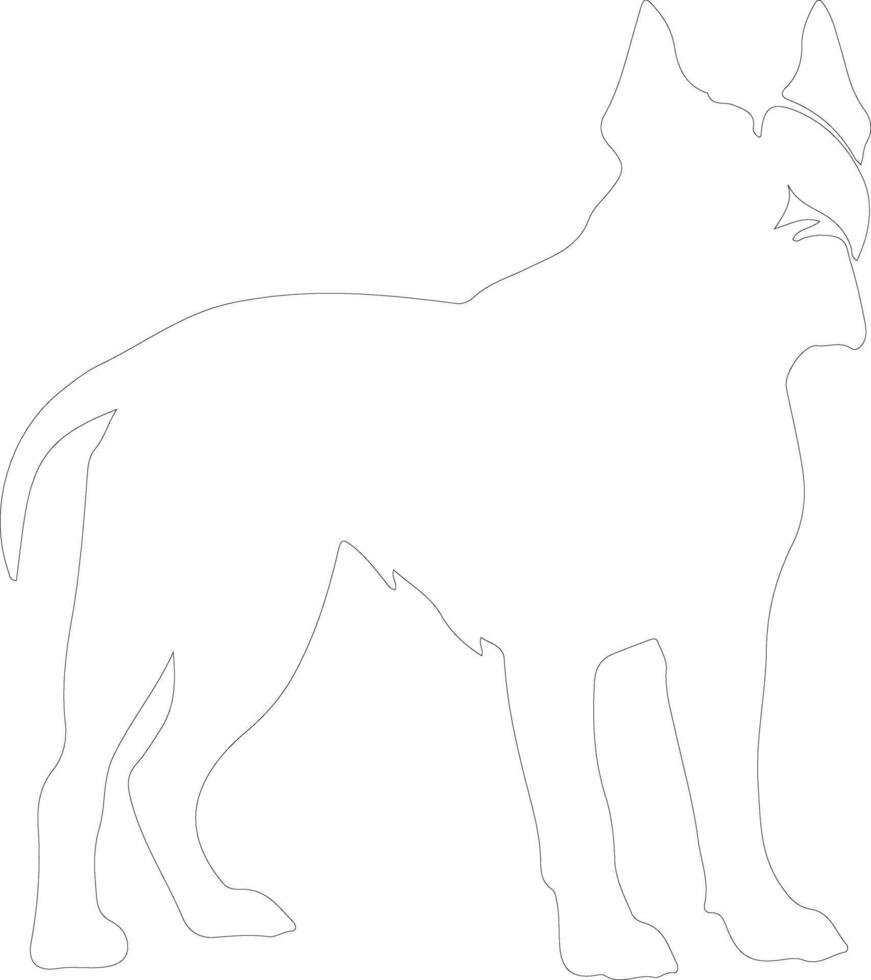 Dogo Argentino  outline silhouette vector