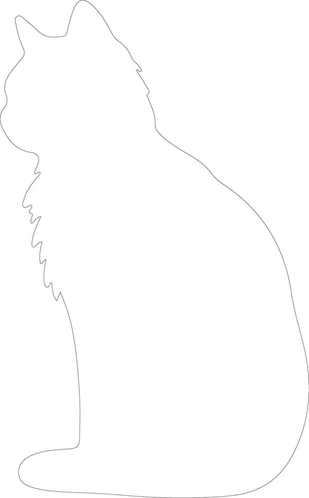 Sokoke Cat outline silhouette vector