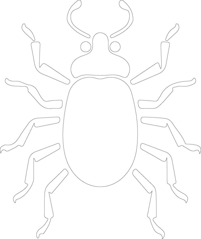 weevil  outline silhouette vector