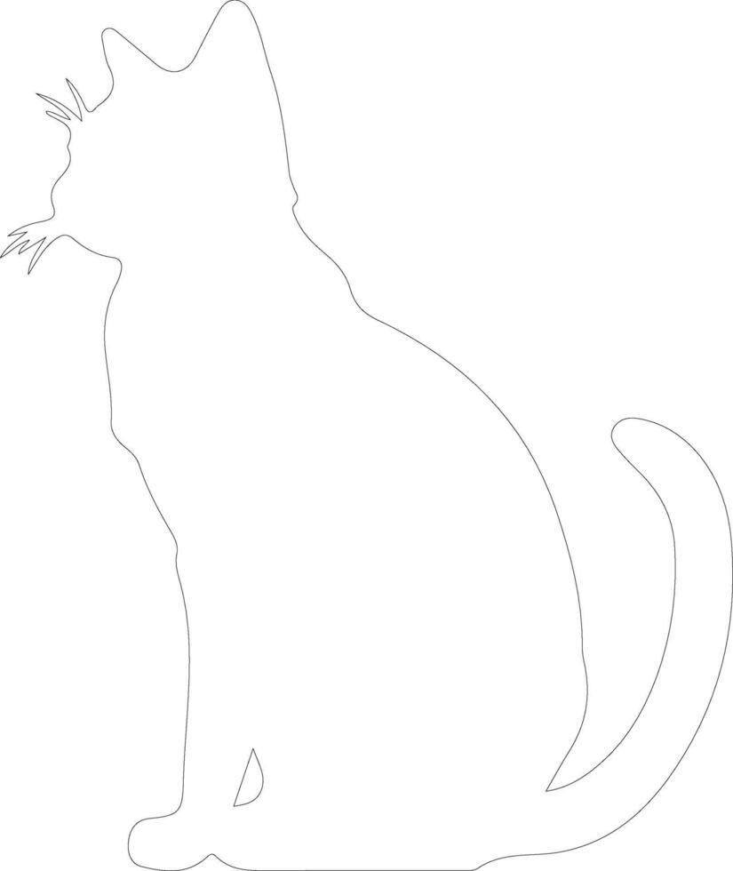 cat outline silhouette vector