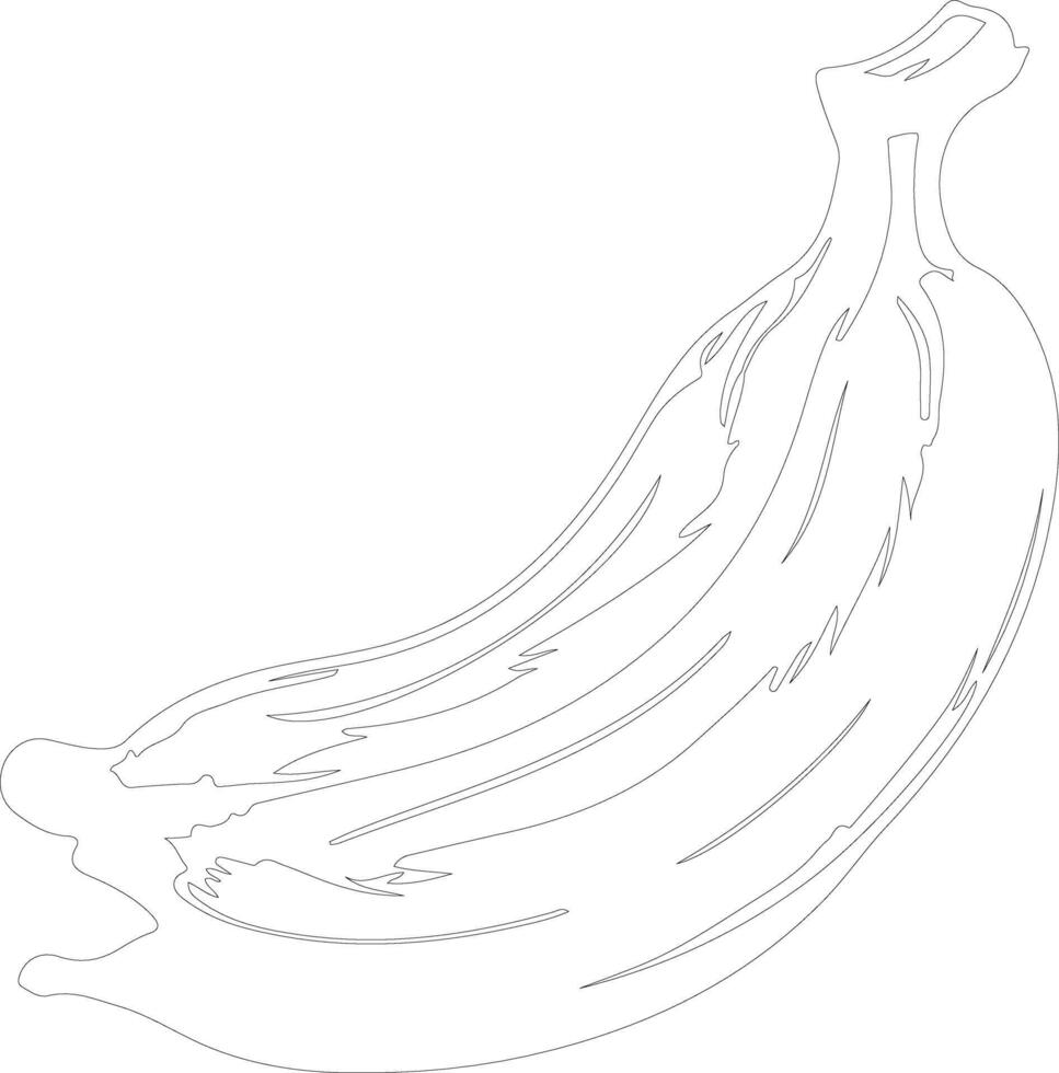 banana  outline silhouette vector