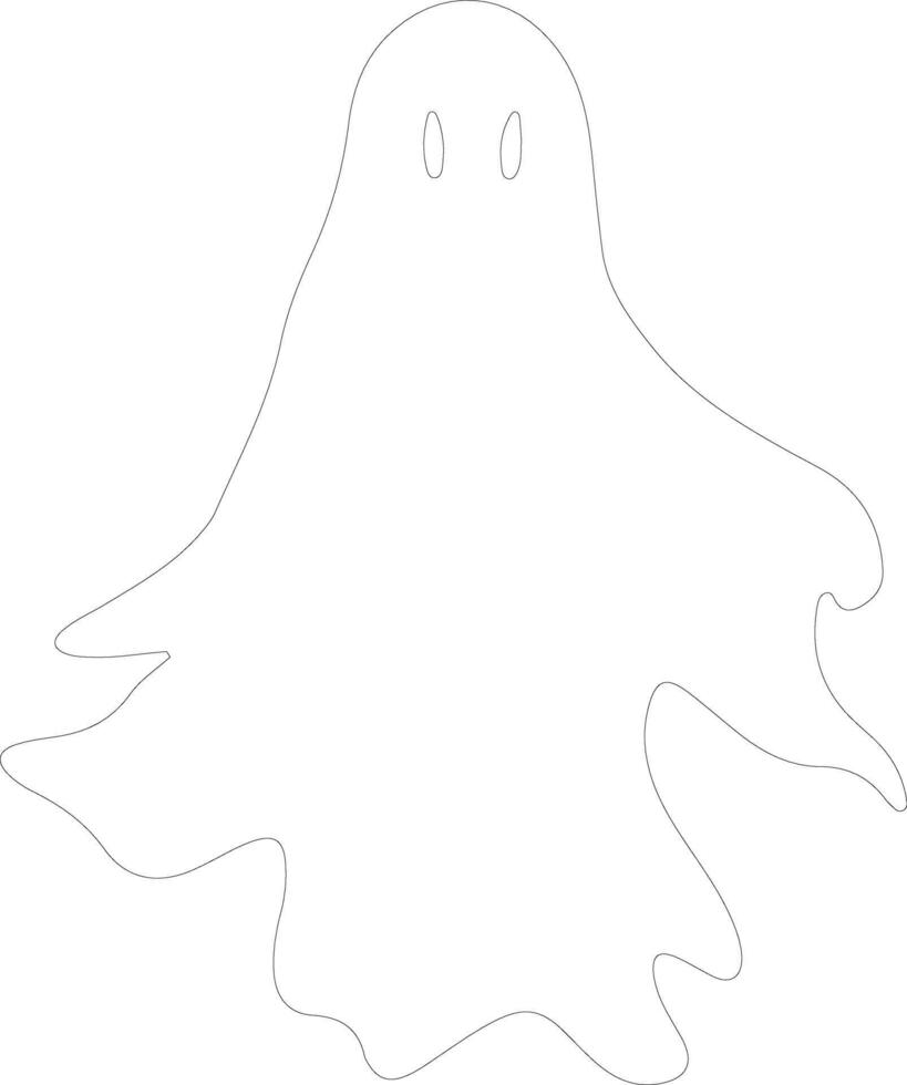 Ghost outline silhouette vector