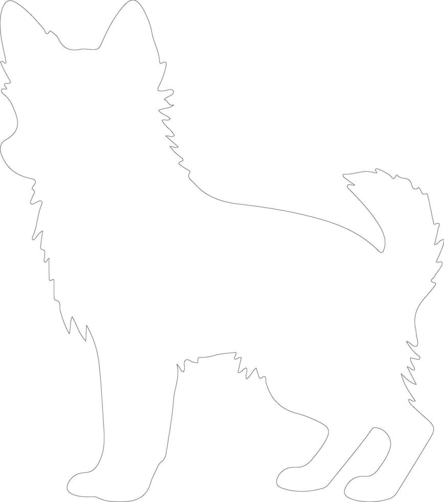 Norwegian Lundehund  outline silhouette vector