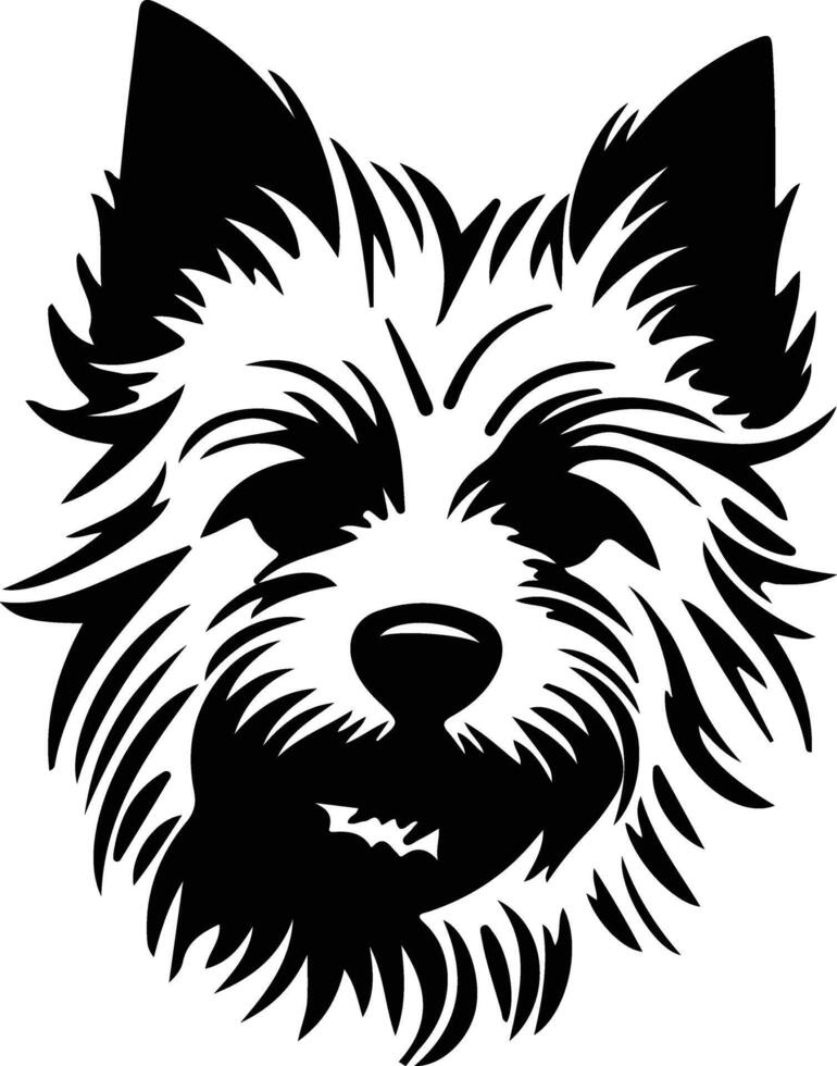 Norwich Terrier  silhouette portrait vector