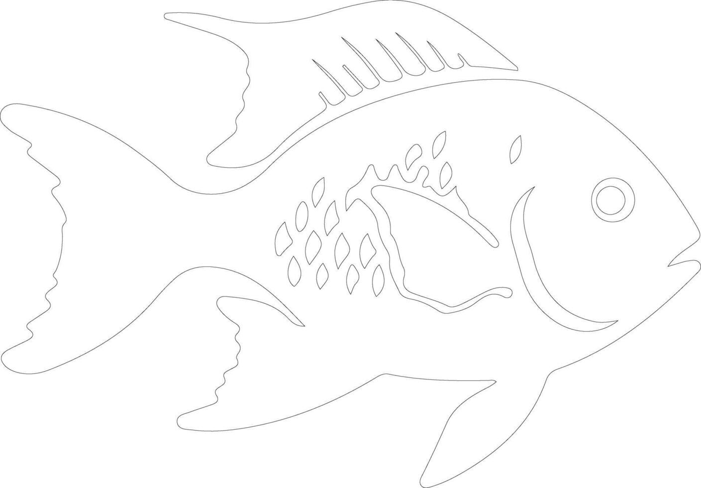 sunfish   outline silhouette vector
