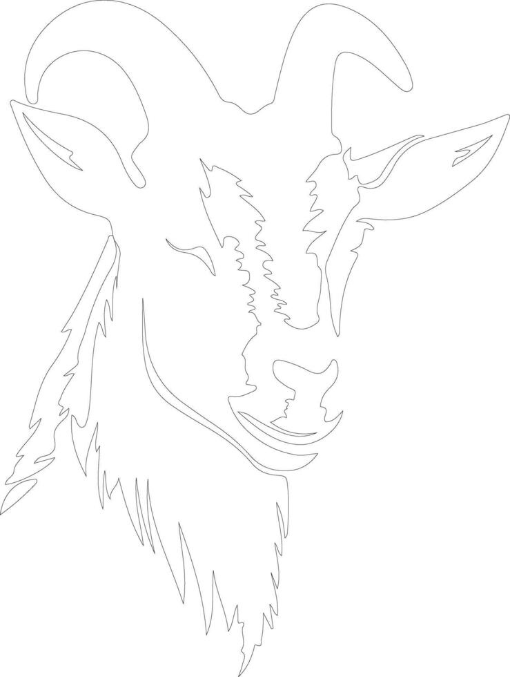 goat    outline silhouette vector