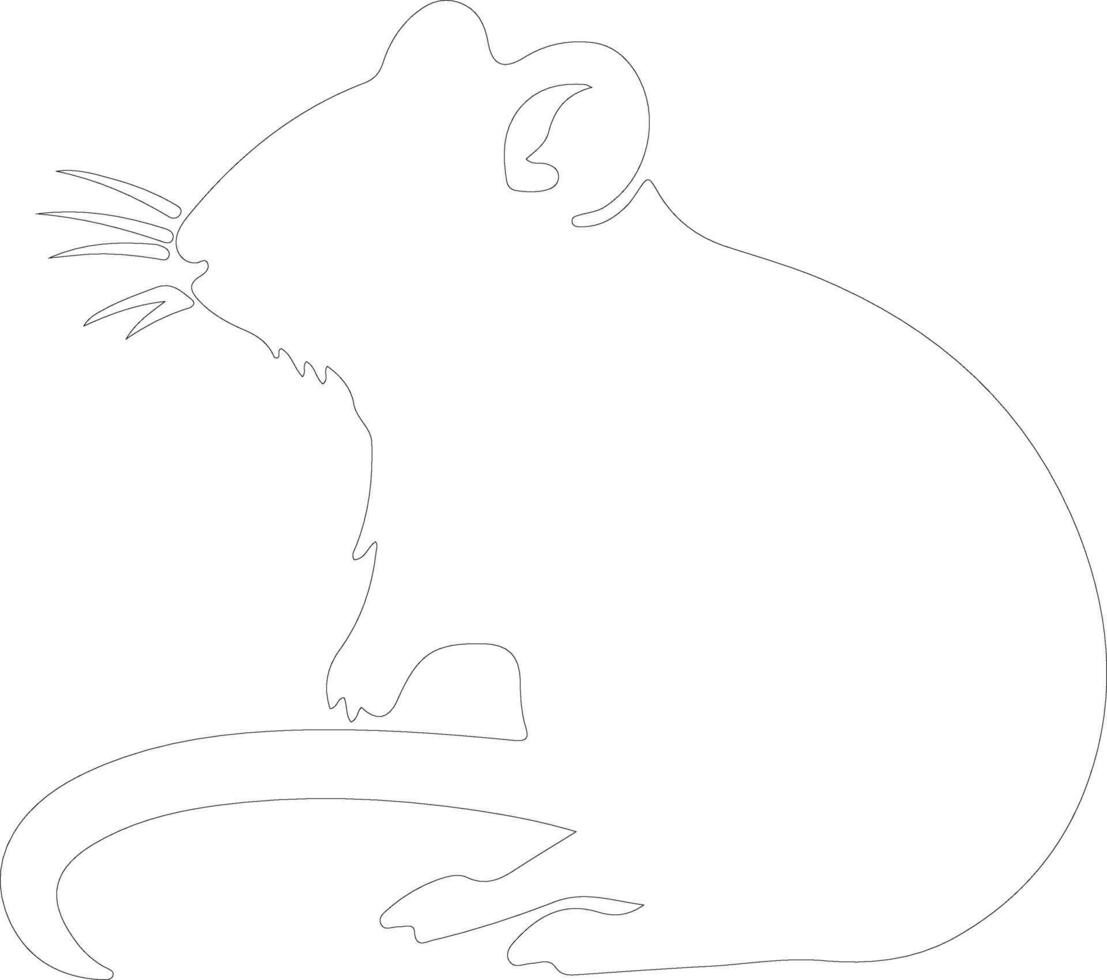 rodent outline silhouette vector
