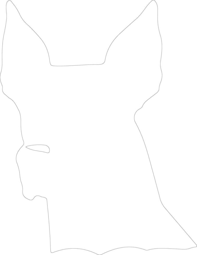 Doberman Pinscher outline silhouette vector