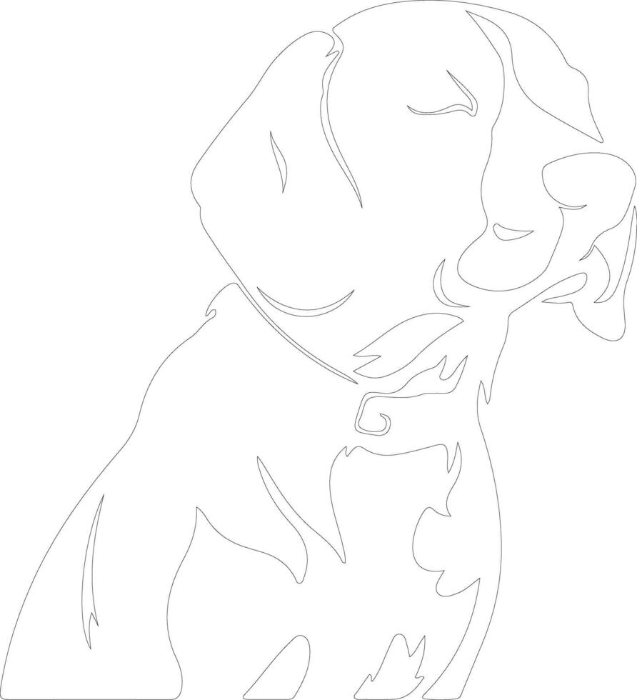 beagle  outline silhouette vector