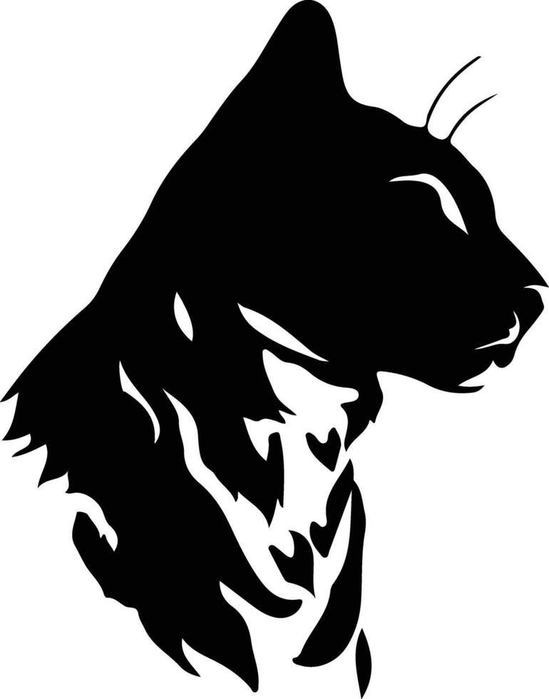 Serengeti Cat  silhouette portrait vector