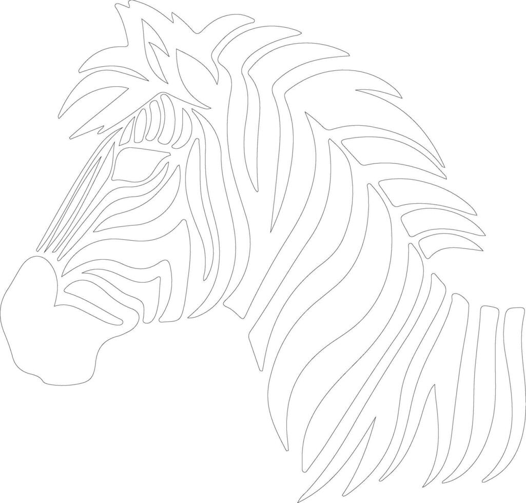 quagga    outline silhouette vector