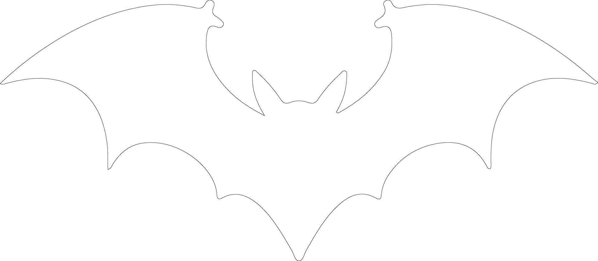 fruit bat   outline silhouette vector