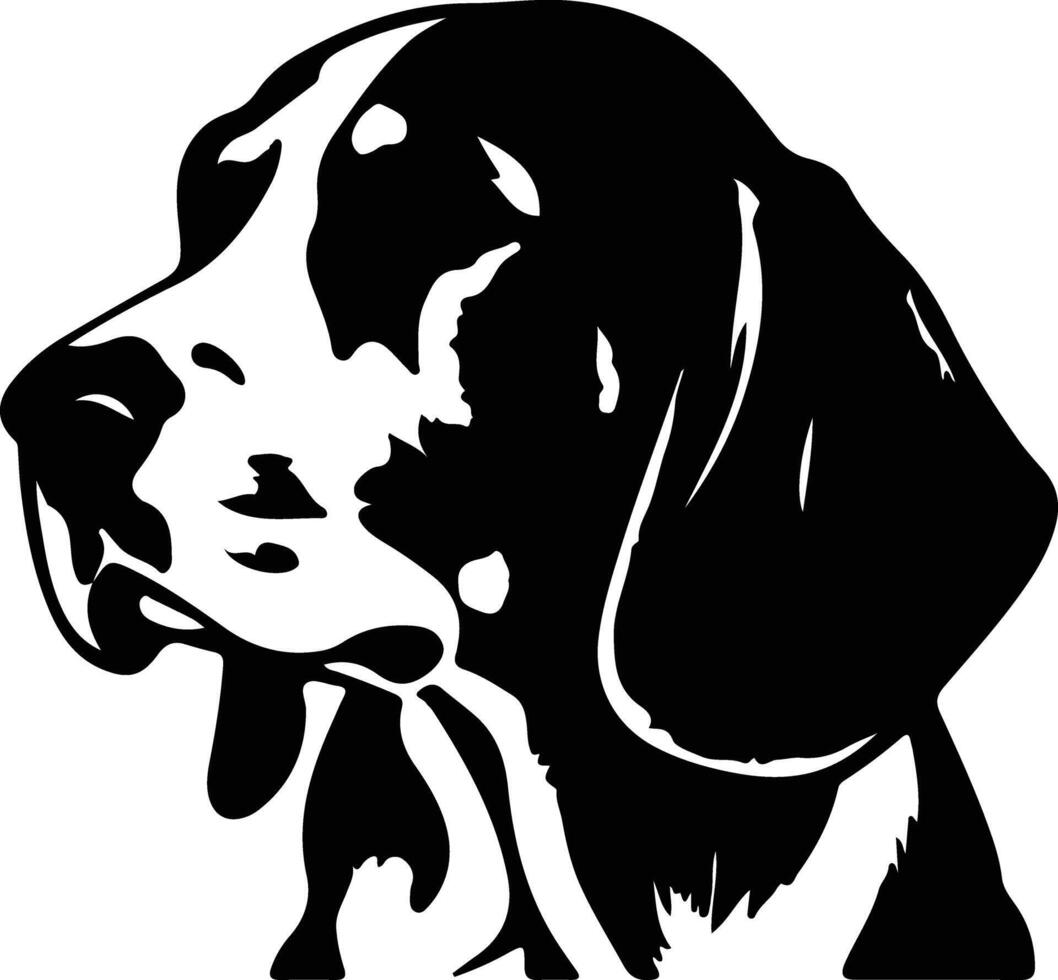 beagle  silhouette portrait vector