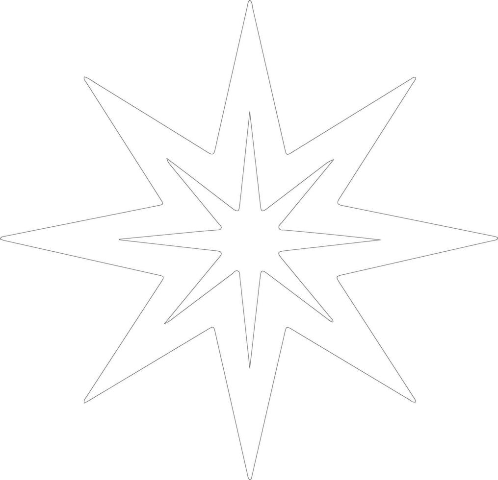 Star  outline silhouette vector