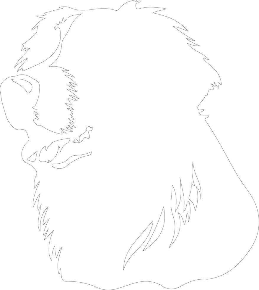 Great Pyrenees  outline silhouette vector