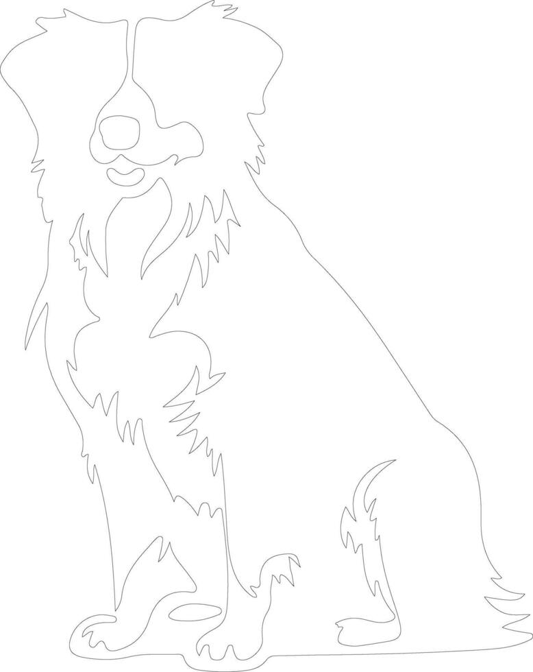 Australian Shepherd  outline silhouette vector