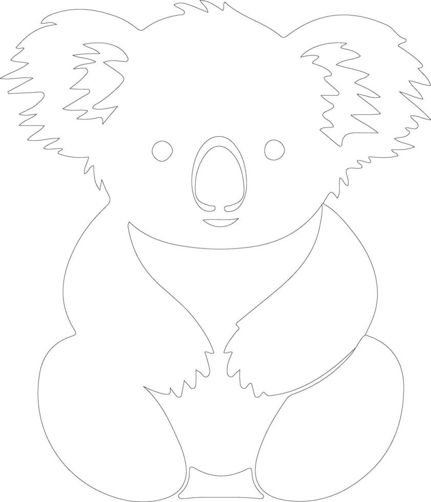 koala outline silhouette vector