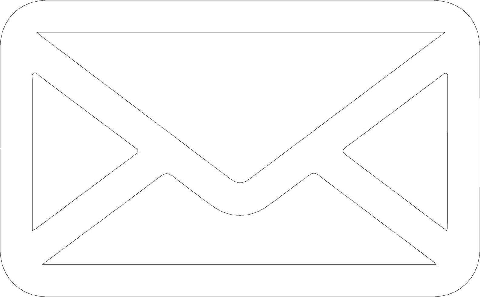 Mail icon  outline silhouette vector