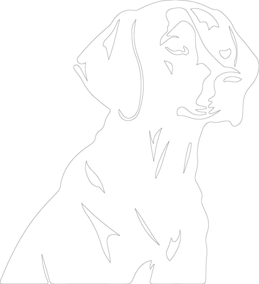 Weimaraner outline silhouette vector