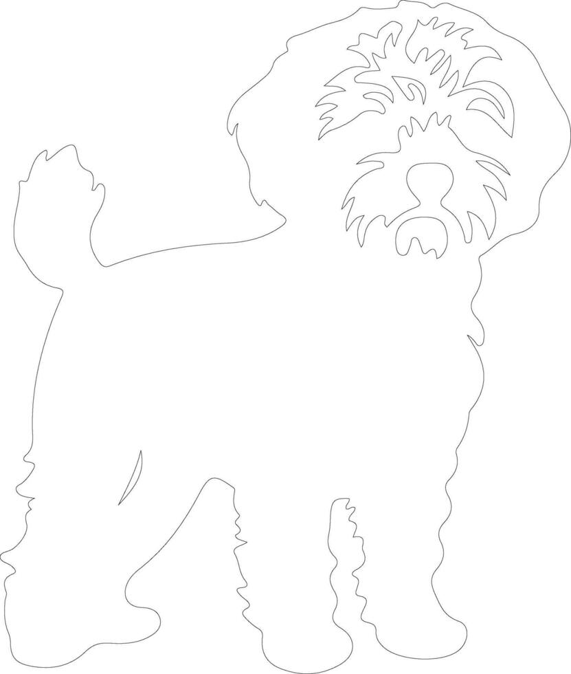 Bichon Frise  outline silhouette vector
