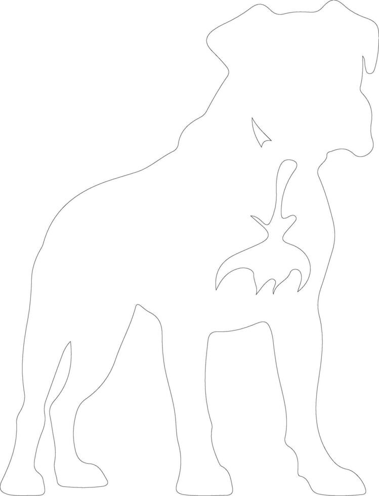 Boxer  outline silhouette vector