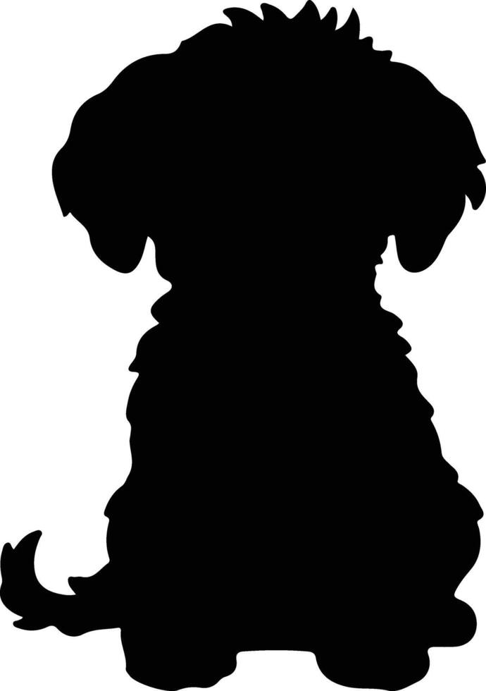 Bichon Frise    black silhouette vector