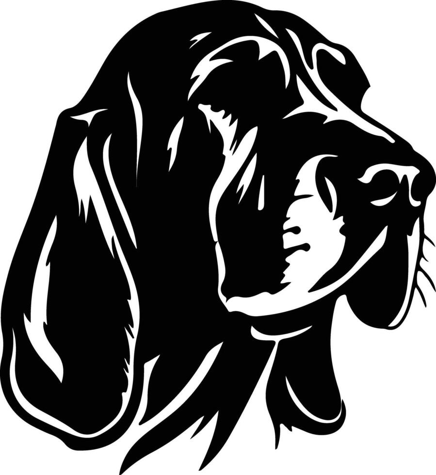 bloodhound  silhouette portrait vector