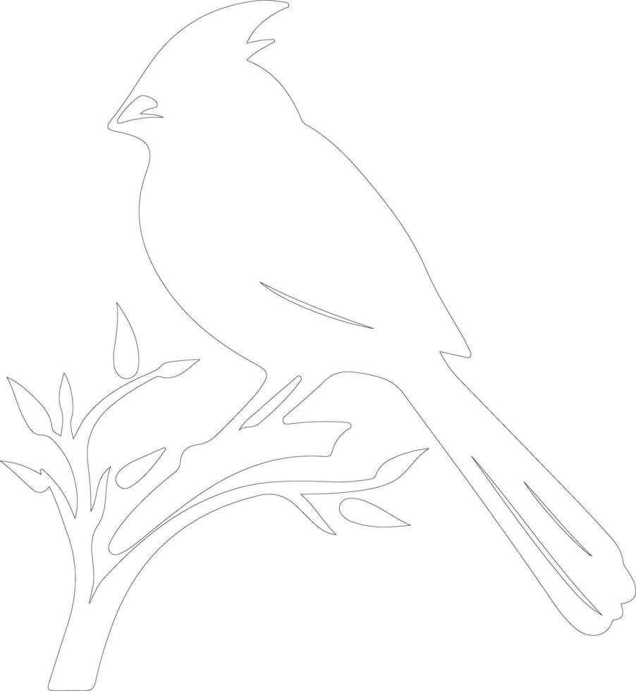 cardinal outline silhouette vector