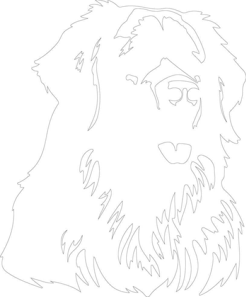 Leonberger  outline silhouette vector