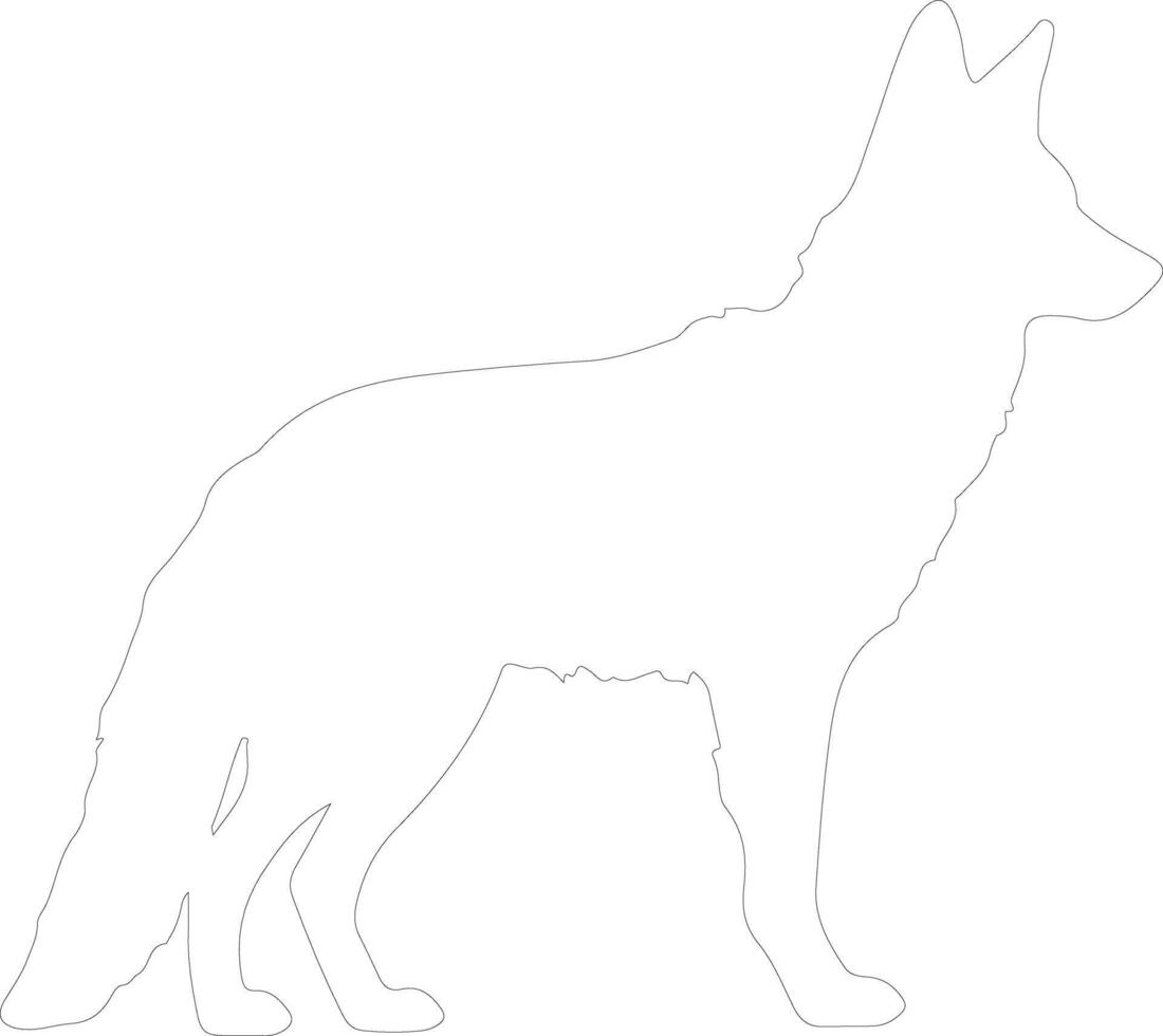 coyote outline silhouette vector