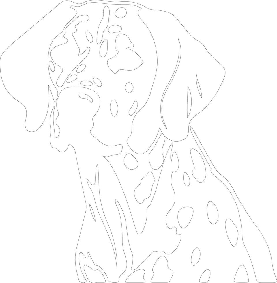 Dalmatian  outline silhouette vector