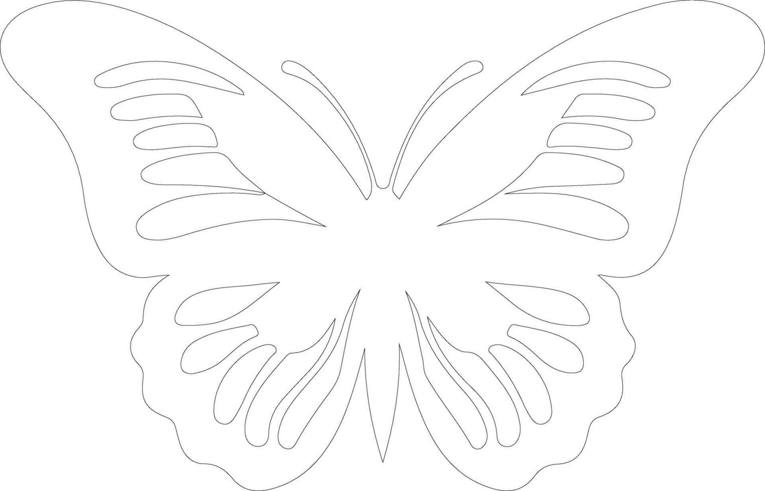zebra swallowtail butterfly outline silhouette vector