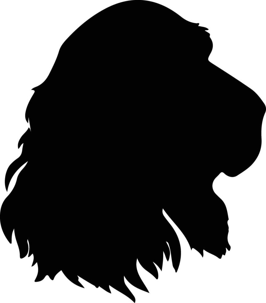 English Cocker Spaniel  silhouette portrait vector