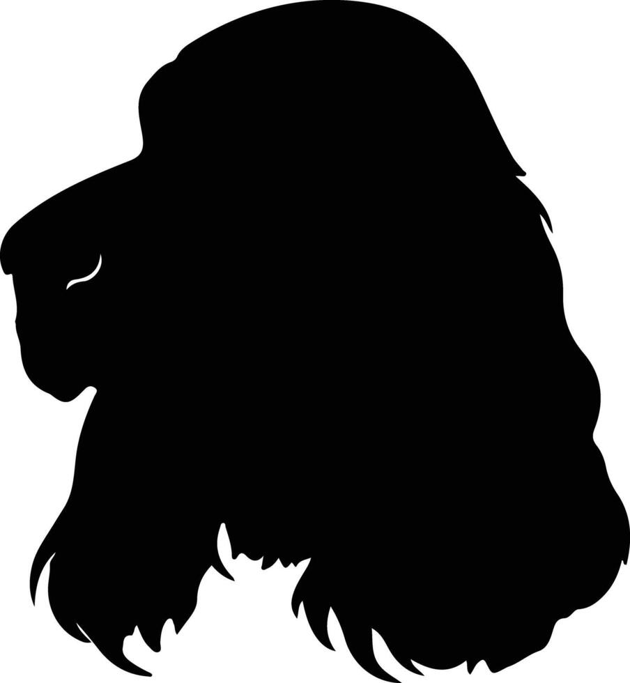 English Cocker Spaniel  silhouette portrait vector