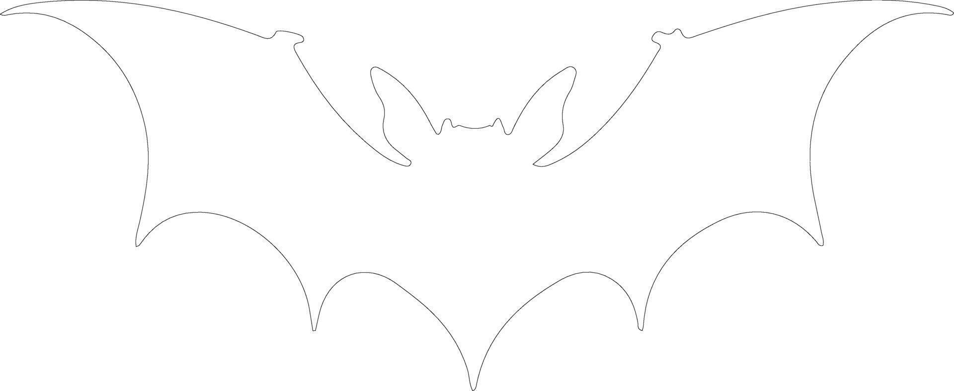 vampiro murciélago contorno silueta vector