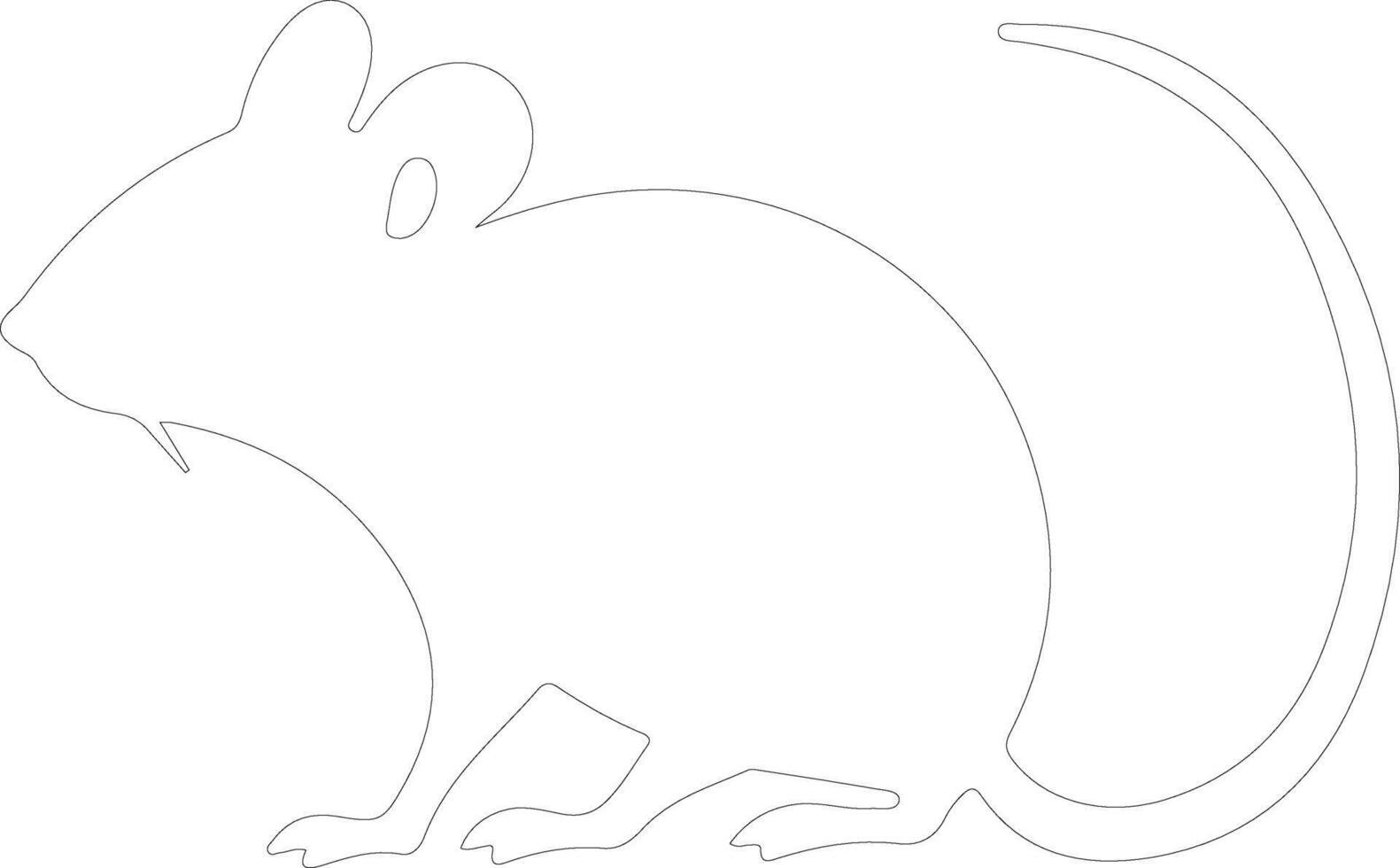 Mouse  outline silhouette vector
