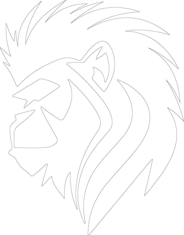 mandrill  outline silhouette vector