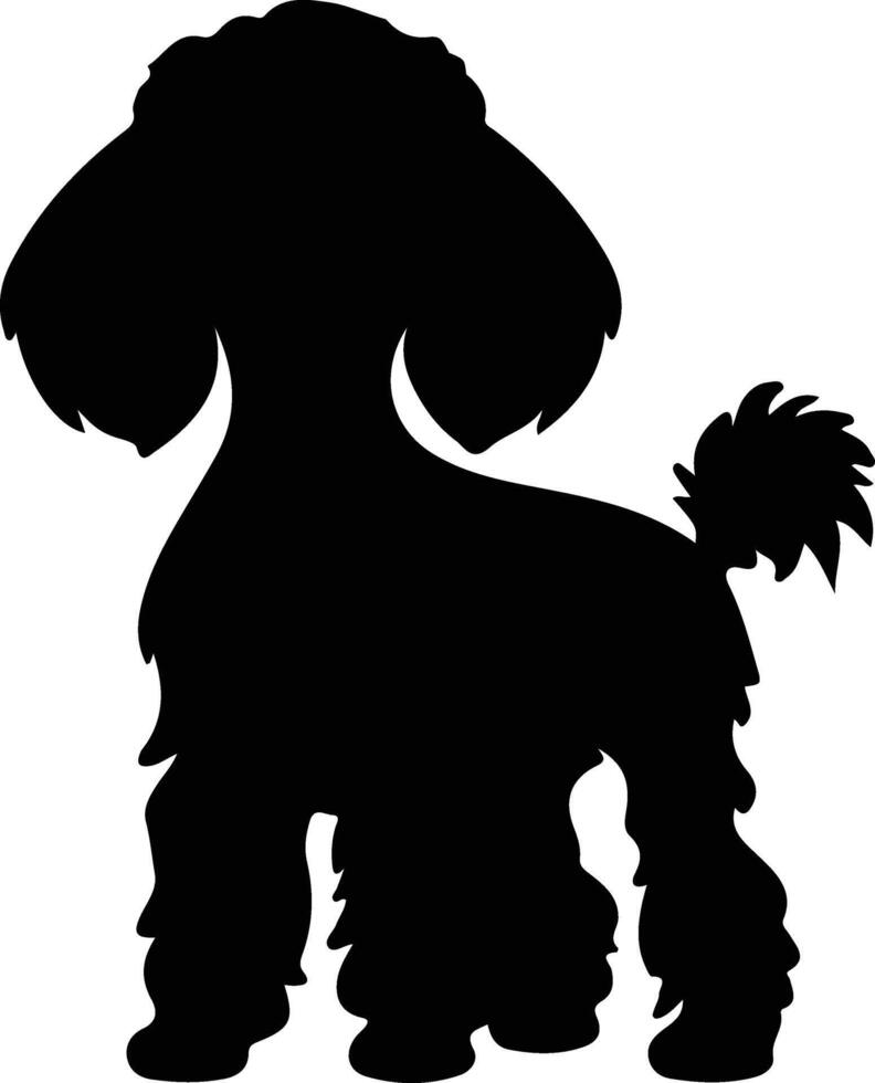 Poodle   black silhouette vector