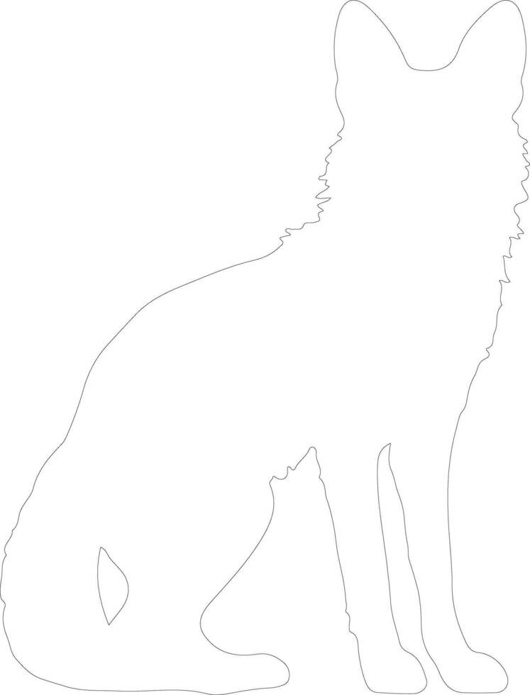 coyote outline silhouette vector