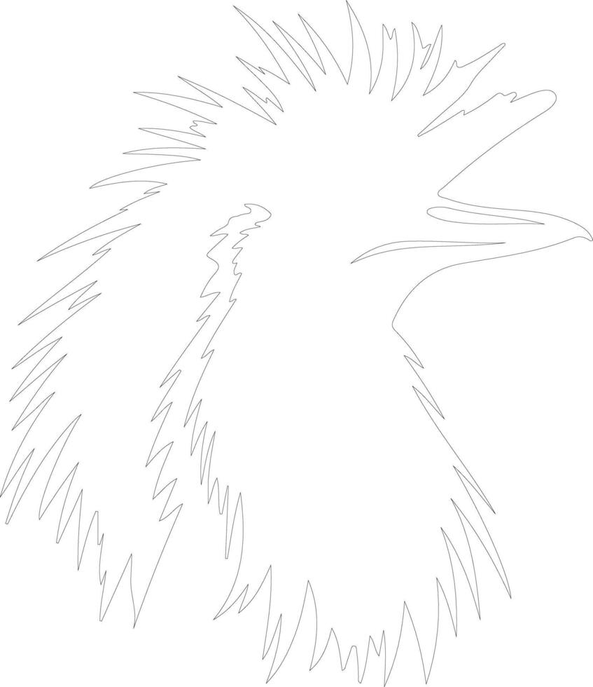 rockhopper penguin   outline silhouette vector