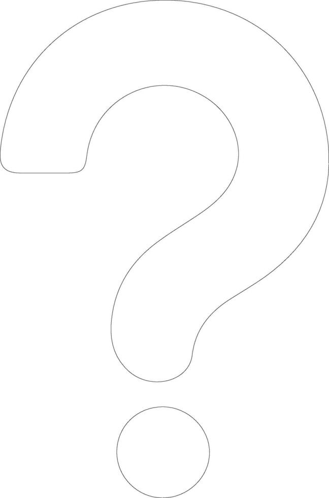 Question mark icon  outline silhouette vector
