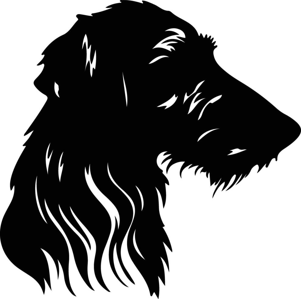 Scottish Deerhound silhouette portrait vector