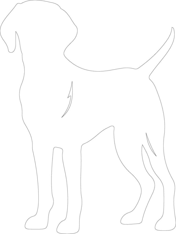 Weimaraner outline silhouette vector