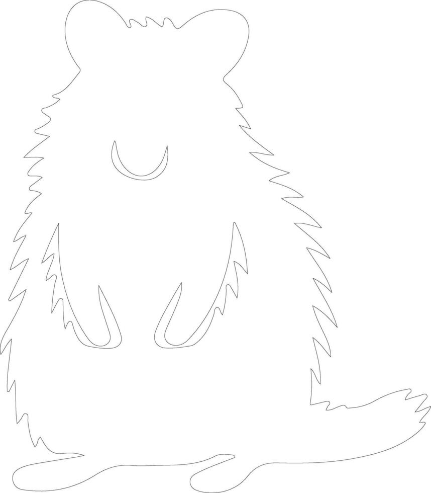 quokka   outline silhouette vector