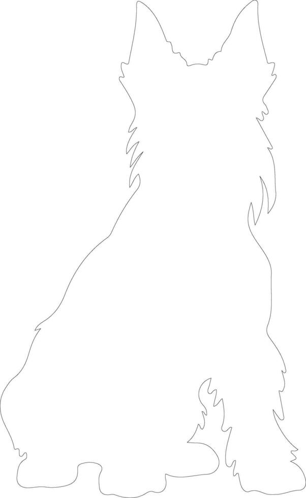 Scottish Terrier outline silhouette vector