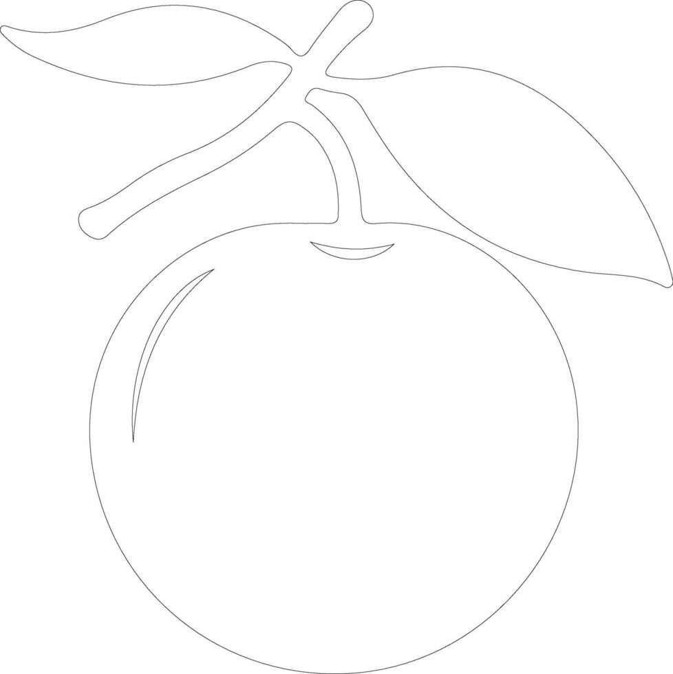 plum  outline silhouette vector
