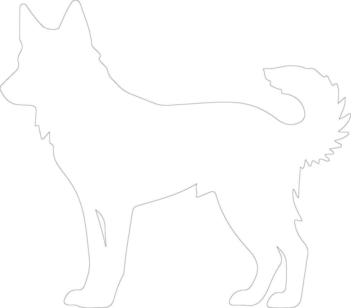 dingo contorno silueta vector