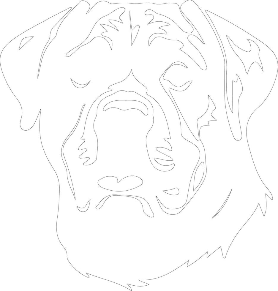 Rottweiler  outline silhouette vector